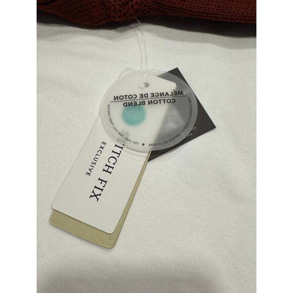 NEW RD Style Stitch Fix Josslyn V-Neck Sweater XL Burnt Orange Cotton Blend NWT - Picture 15 of 15